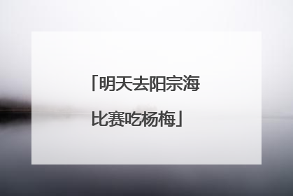 明天去阳宗海比赛吃杨梅