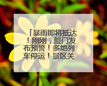 暴雨即将抵达！刚刚，厦门发布预警！多地列车停运！景区关闭！
