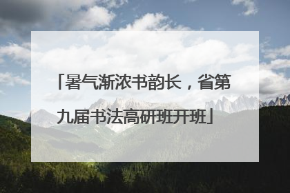暑气渐浓书韵长，省第九届书法高研班开班