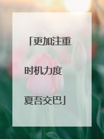 更加注重时机力度 夏吾交巴