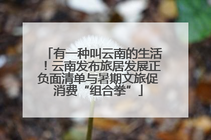 有一种叫云南的生活！云南发布旅居发展正负面清单与暑期文旅促消费“组合拳”