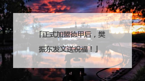正式加盟德甲后，樊振东发文送祝福！