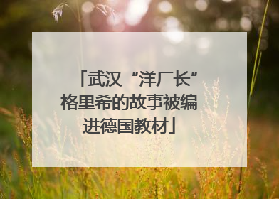 武汉“洋厂长”格里希的故事被编进德国教材