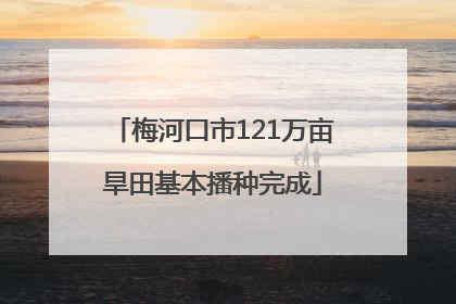梅河口市121万亩旱田基本播种完成