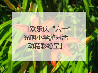 欢乐庆“六一” 光明小学游园活动精彩纷呈