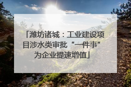 潍坊诸城：工业建设项目涉水类审批“一件事” 为企业提速增值