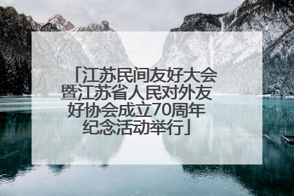 江苏民间友好大会暨江苏省人民对外友好协会成立70周年纪念活动举行