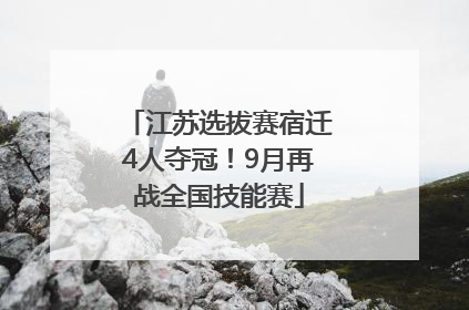 江苏选拔赛宿迁4人夺冠！9月再战全国技能赛