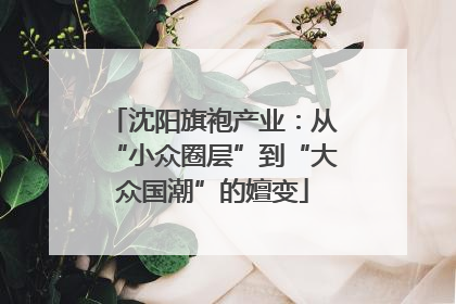 沈阳旗袍产业：从“小众圈层”到“大众国潮”的嬗变