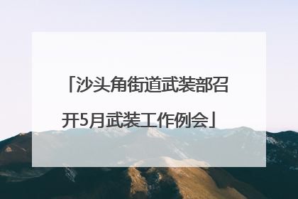 沙头角街道武装部召开5月武装工作例会