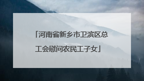 河南省新乡市卫滨区总工会慰问农民工子女