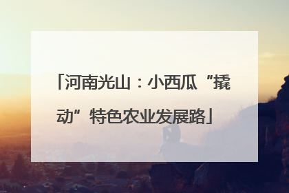 河南光山：小西瓜“撬动”特色农业发展路
