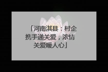 河南淇县：村企携手递关爱，浓情关爱暖人心