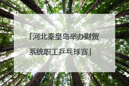 河北秦皇岛举办财贸系统职工乒乓球赛
