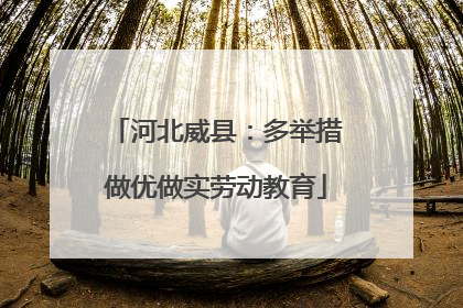 河北威县：多举措做优做实劳动教育