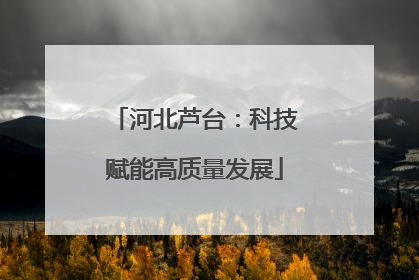 河北芦台：科技赋能高质量发展