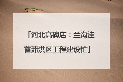 河北高碑店：兰沟洼蓄滞洪区工程建设忙