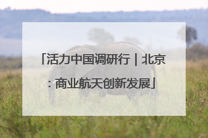 活力中国调研行｜北京：商业航天创新发展