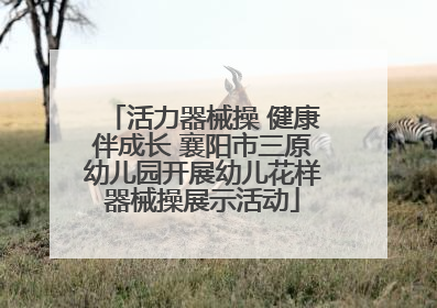 活力器械操 健康伴成长 襄阳市三原幼儿园开展幼儿花样器械操展示活动