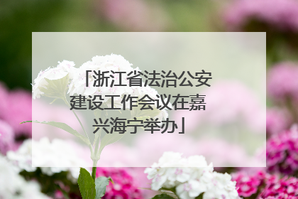 浙江省法治公安建设工作会议在嘉兴海宁举办