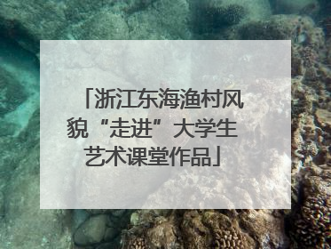 浙江东海渔村风貌“走进”大学生艺术课堂作品