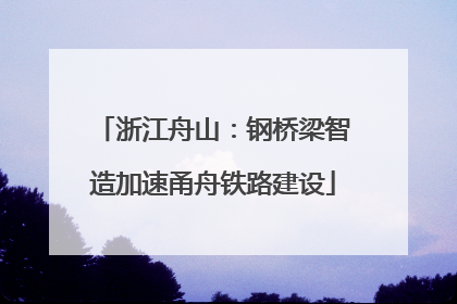 浙江舟山：钢桥梁智造加速甬舟铁路建设
