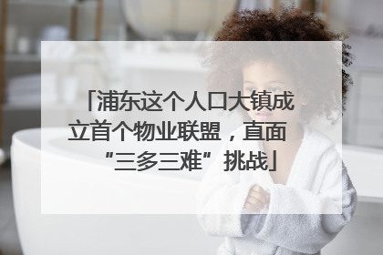 浦东这个人口大镇成立首个物业联盟，直面“三多三难”挑战