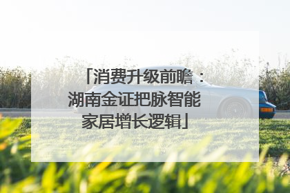 消费升级前瞻：湖南金证把脉智能家居增长逻辑