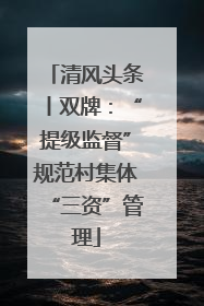 清风头条丨双牌：“提级监督”规范村集体“三资”管理