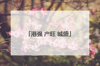 港强 产旺 城盛
