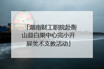 湖南财工职院赴衡山县白果中心完小开展美术支教活动