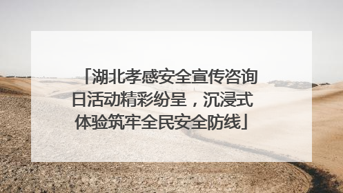 湖北孝感安全宣传咨询日活动精彩纷呈，沉浸式体验筑牢全民安全防线
