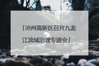 漳州高新区召开九龙江流域治理专题会