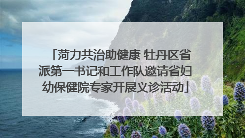 菏力共治助健康 牡丹区省派第一书记和工作队邀请省妇幼保健院专家开展义诊活动