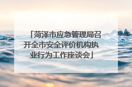 菏泽市应急管理局召开全市安全评价机构执业行为工作座谈会