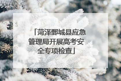 菏泽鄄城县应急管理局开展高考安全专项检查