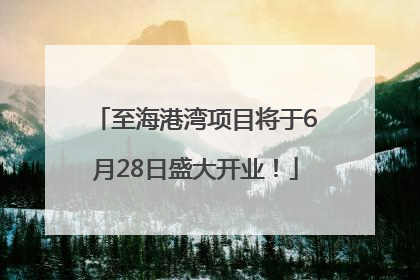 至海港湾项目将于6月28日盛大开业！