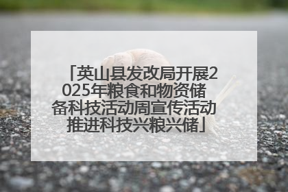 英山县发改局开展2025年粮食和物资储备科技活动周宣传活动 推进科技兴粮兴储
