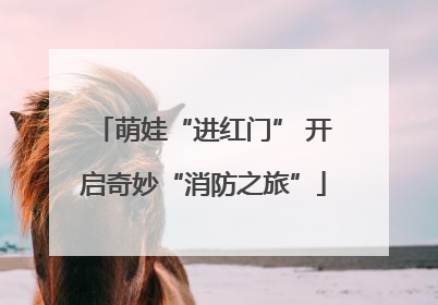 萌娃“进红门” 开启奇妙“消防之旅”