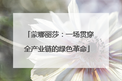 蒙娜丽莎：一场贯穿全产业链的绿色革命