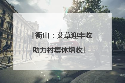衡山：艾草迎丰收 助力村集体增收