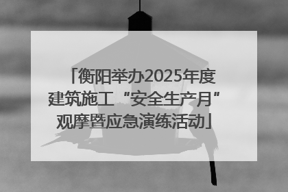衡阳举办2025年度建筑施工“安全生产月”观摩暨应急演练活动