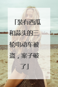 装有西瓜和蒜头的三轮电动车被盗，案子破了