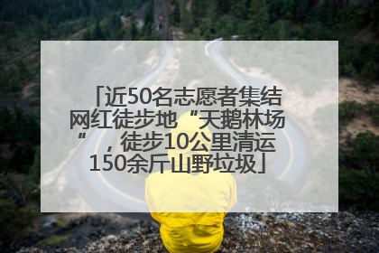 近50名志愿者集结网红徒步地“天鹅林场”，徒步10公里清运150余斤山野垃圾
