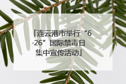 连云港市举行“6·26”国际禁毒日集中宣传活动