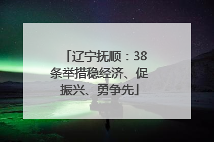 辽宁抚顺：38条举措稳经济、促振兴、勇争先