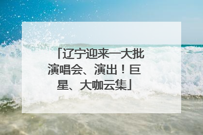 辽宁迎来一大批演唱会、演出！巨星、大咖云集