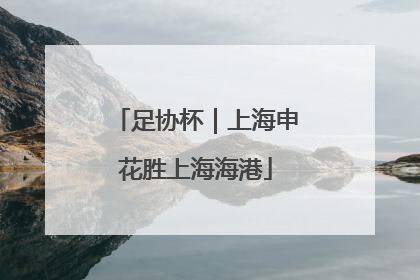 足协杯｜上海申花胜上海海港