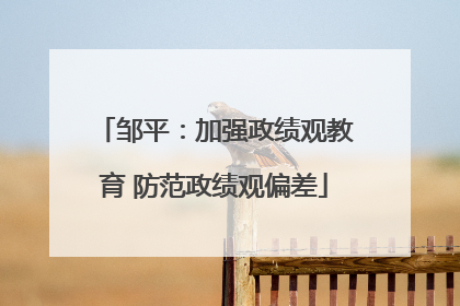 邹平：加强政绩观教育 防范政绩观偏差