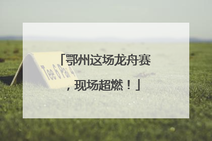 鄂州这场龙舟赛，现场超燃！